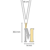Collana Ti Sento Milano Donna Letters in Argento Cubic Zirconia 6840ZY_M - 6840ZY_M
